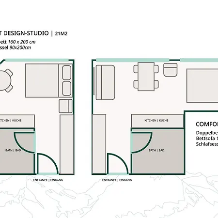 2 Design-studios Im Zentrum By Vacations Appartement *